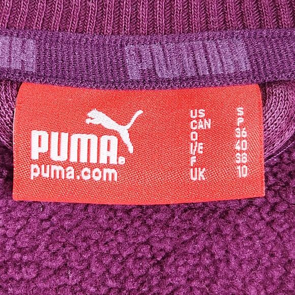 Puma Sweater Womens S Embroidered Spellout Athleisure Sportswear Running Workout - Picture 9 of 10